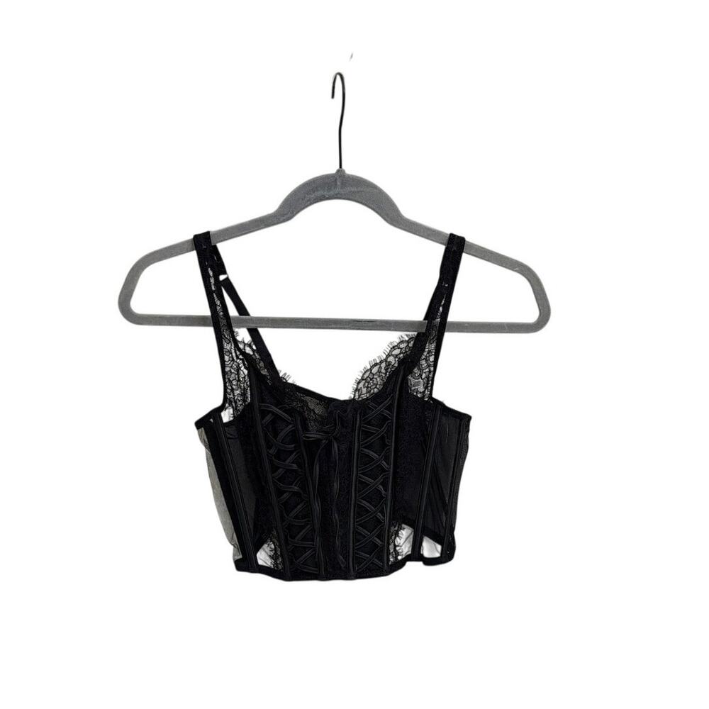 Victoria's Secret Lingerie Dream Angels Unlined Lace Up Corset Top Size Medium
